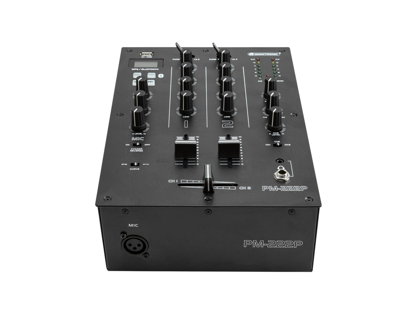 OMNITRONIC PM-222P 2-Kanal-DJ-Mixer mit Player