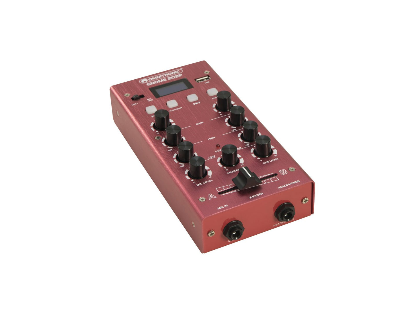 OMNITRONIC GNOME-202P Mini-Mixer rot