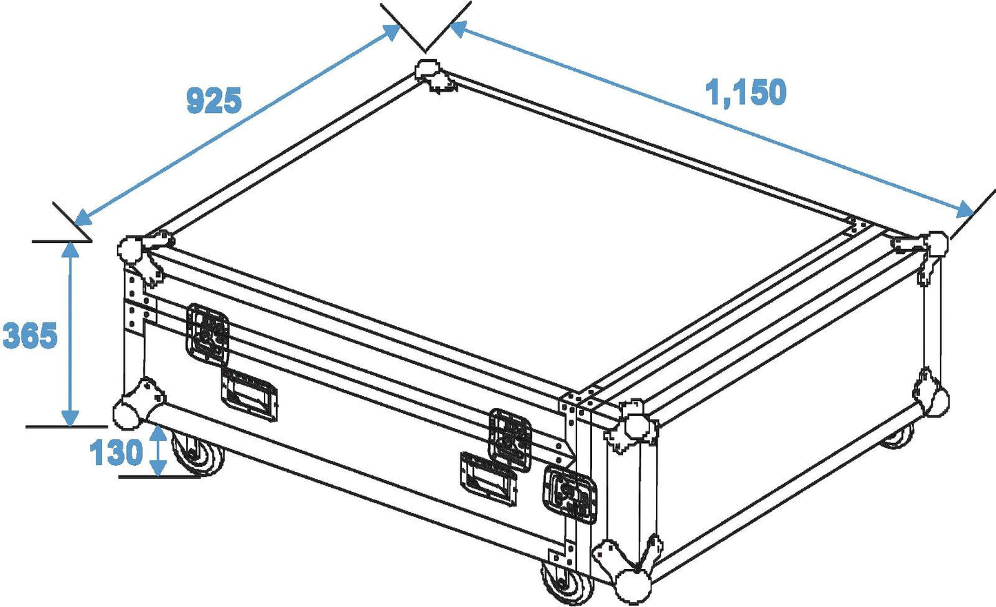 ROADINGER Flightcase 4x CLA-228