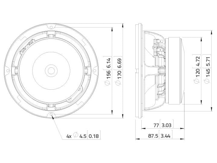 LAVOCE WAF061.80 65 Zoll  Woofer Ferrit Alukorb