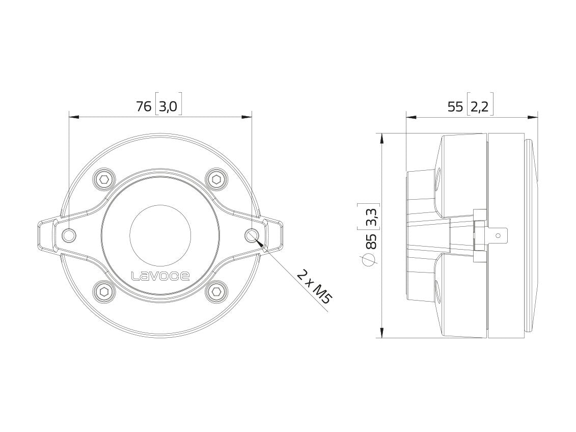 LAVOCE DF10.101L 1 Zoll  Kompressionstreiber Ferrit