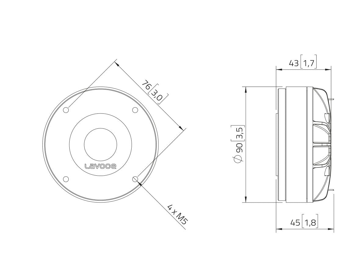 LAVOCE DF10.142LK 1 Zoll  Kompressionstreiber Ferrit