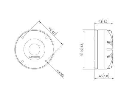 LAVOCE DF10.142LK 1 Zoll  Kompressionstreiber Ferrit