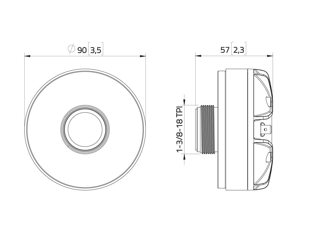 LAVOCE DF10.142LKS 1 Zoll  Kompressionstreiber Ferrit