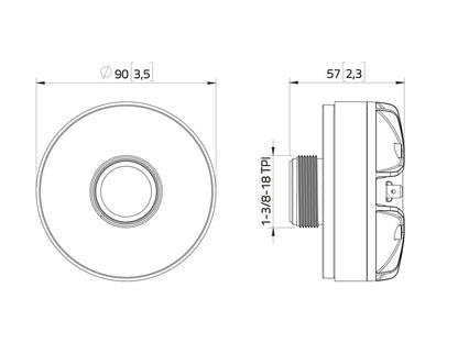 LAVOCE DF10.142LKS 1 Zoll  Kompressionstreiber Ferrit