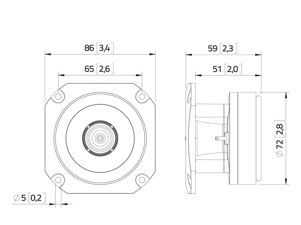 LAVOCE BF10.10LA 1 Zoll  Ringradiator Ferrit