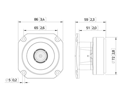 LAVOCE BF10.10LA 1 Zoll  Ringradiator Ferrit