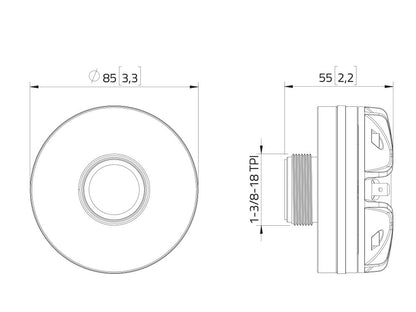 LAVOCE DN10.172KS 1 Zoll  Kompressionstreiber Neodym