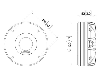 LAVOCE DN14.30TK 1.4 Zoll  Kompressionstreiber Neodym