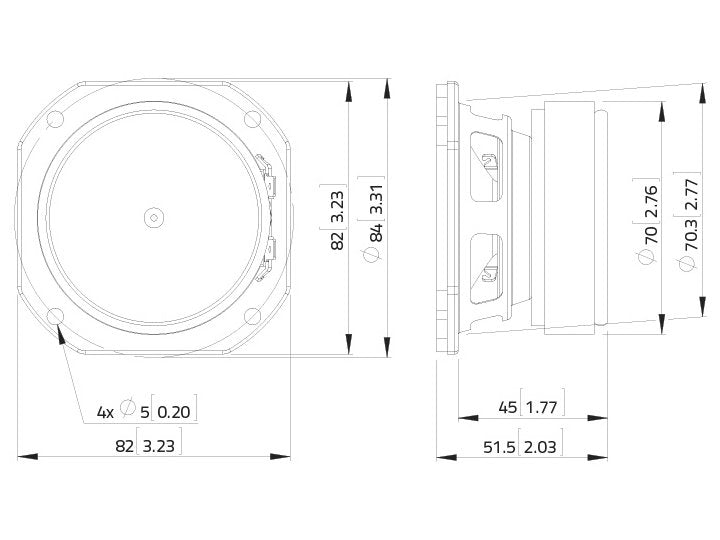 LAVOCE FSF030.70 3 Zoll  Breitbandlautsprecher Ferrit Stahlkorb