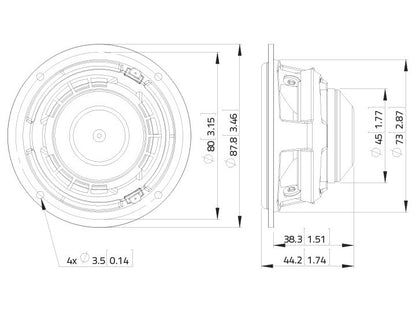 LAVOCE FAN030.71 3 Zoll  Breitbandlautsprecher Neodym Alukorb