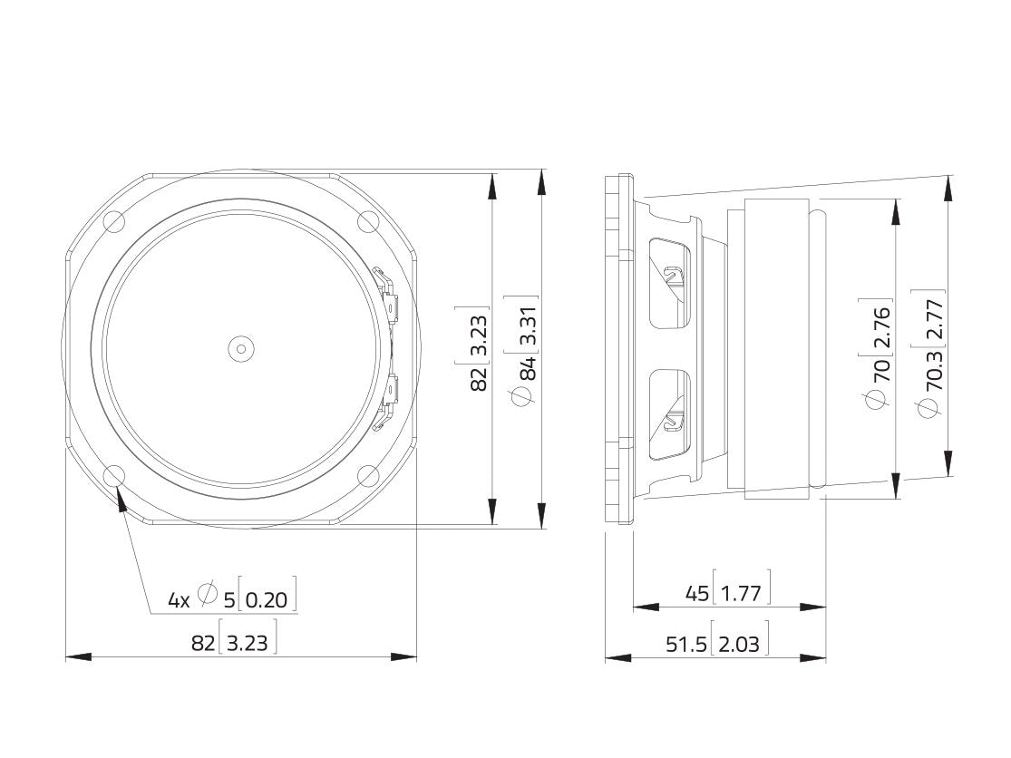 LAVOCE FSF030.70-16 3 Zoll  Breitbandlautsprecher Ferrit Stahlkorb