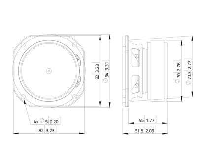 LAVOCE FSF030.70-16 3 Zoll  Breitbandlautsprecher Ferrit Stahlkorb