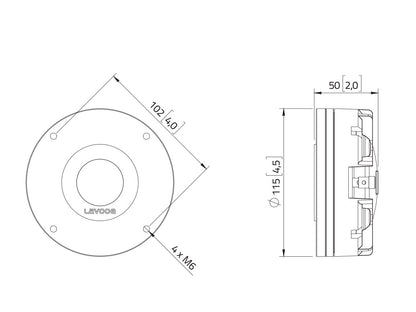 LAVOCE DN14.30T-16 14 Zoll  Kompressionstreiber Neodym