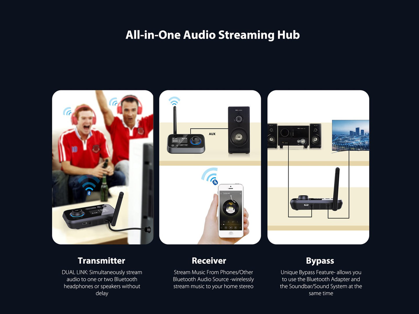 OMNITRONIC BDT-5.0 Bluetooth 5.0 Transceiver