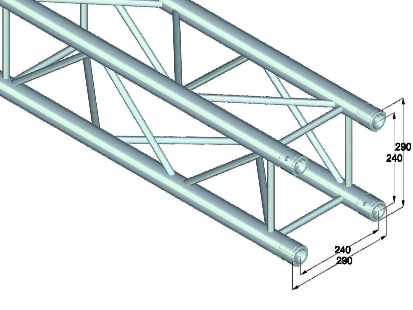 ALUTRUSS Set QUADLOCK QL-ET34-2000 + Trusswagen