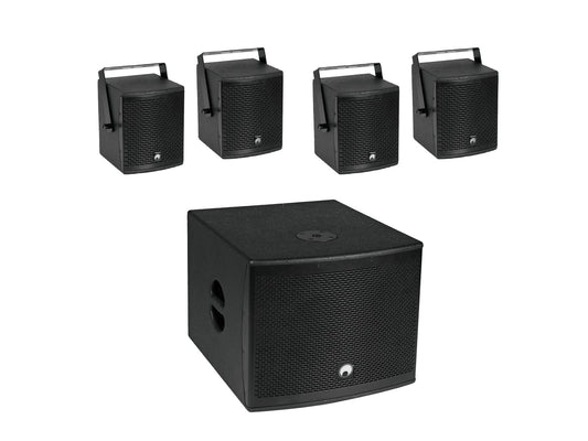 OMNITRONIC Set MOLLY-12A Subwoofer aktiv + 4x MOLLY-6 Top 8 Ohm schwarz