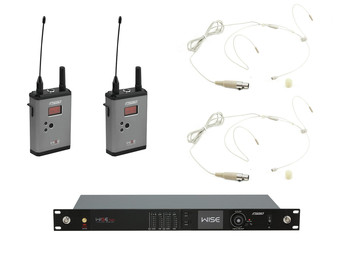 PSSO Set WISE TWO + 2x BP + 2x Headset 518-548MHz