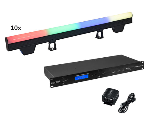 EUROLITE Set 10x LED PT-100/32 Pixel DMX Tube + DMX Software