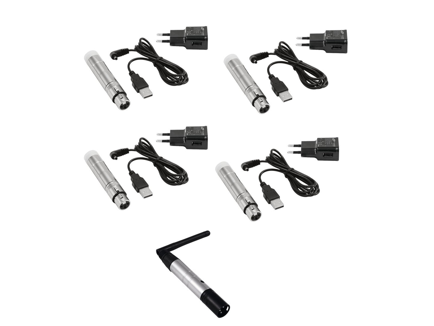 EUROLITE Set QuickDMX 1x Sender + 4x AKKU Empfänger