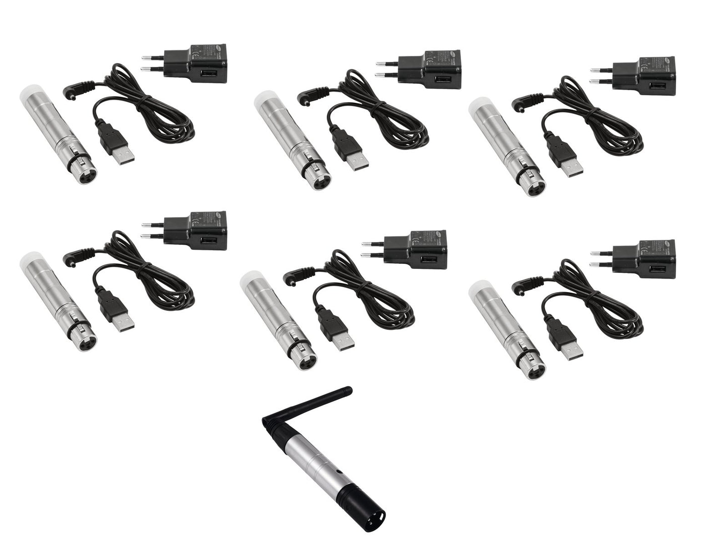 EUROLITE Set QuickDMX 1x Sender + 6x AKKU Empfänger