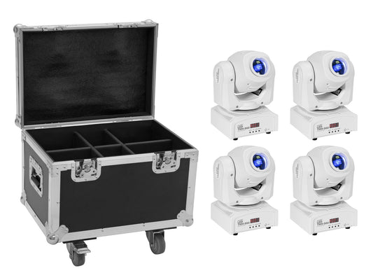 EUROLITE Set 4x LED TMH-S60 Moving-Head-Spot ws + Case