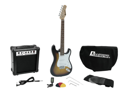 DIMAVERY EGS-1 E-Gitarren-Set sunburst