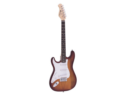 DIMAVERY ST-203 E-Gitarre LH sunburst