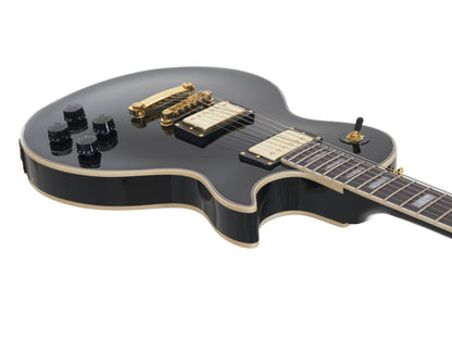 DIMAVERY LP-530 E-Gitarre schwarz/gold