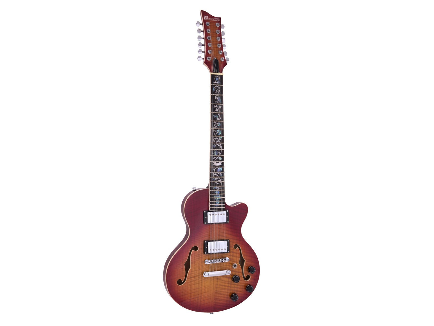 DIMAVERY LP-612 E-Gitarre flamed sunburst