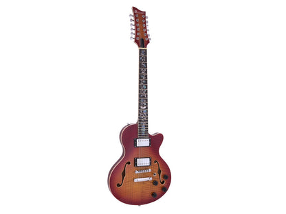 DIMAVERY LP-612 E-Gitarre flamed sunburst