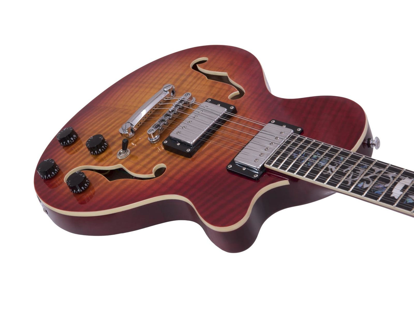 DIMAVERY LP-612 E-Gitarre flamed sunburst