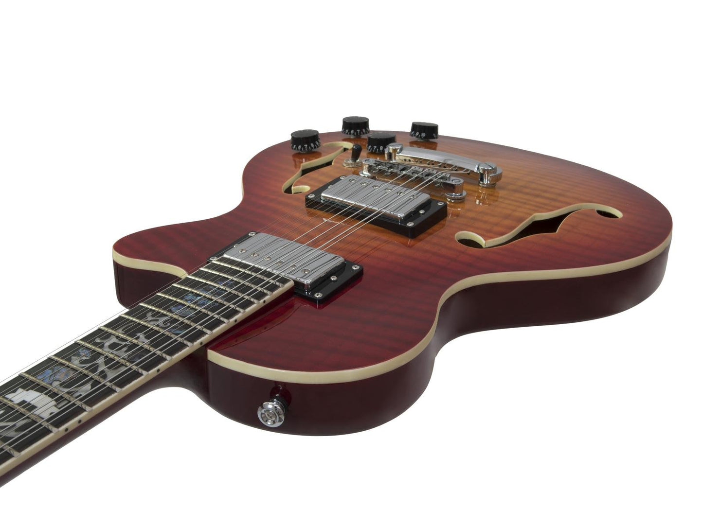 DIMAVERY LP-612 E-Gitarre flamed sunburst