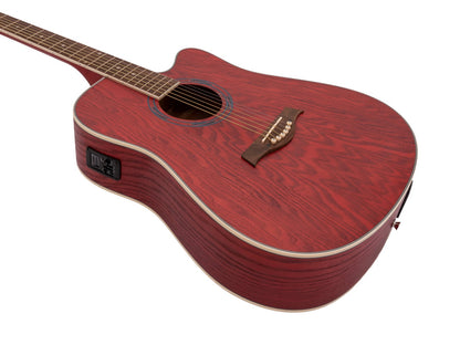 DIMAVERY JK-510 Westerngitarre Cutaway grained