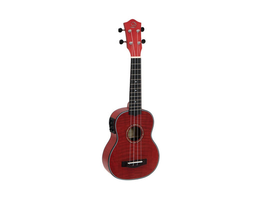 DIMAVERY UK-100 Sopran-Ukulele flamed red