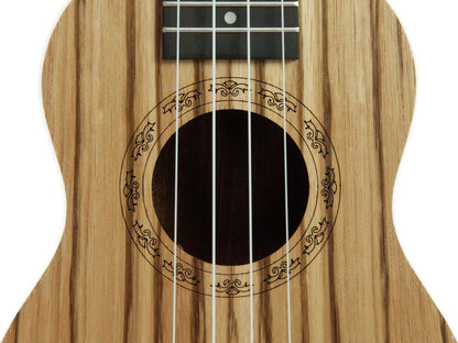 DIMAVERY UK-400 Ukulele Sopran  Zoll Zebrawood Zoll