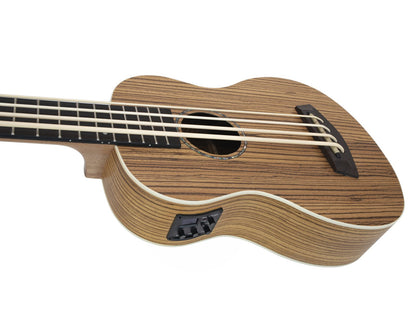 DIMAVERY UK-700 Bass-Ukulele. Zebra