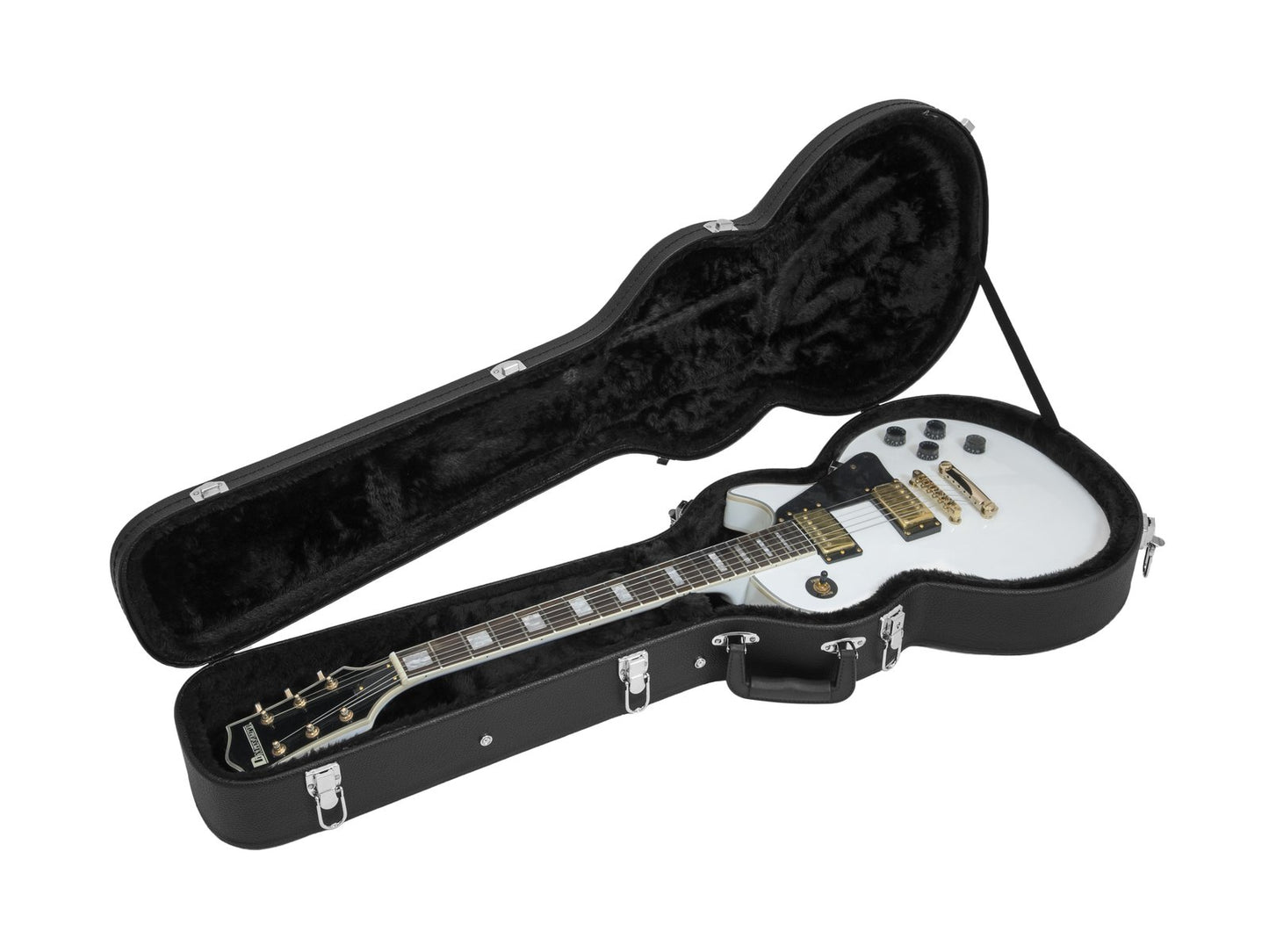 DIMAVERY Form-Case E-Gitarre LP schwarz