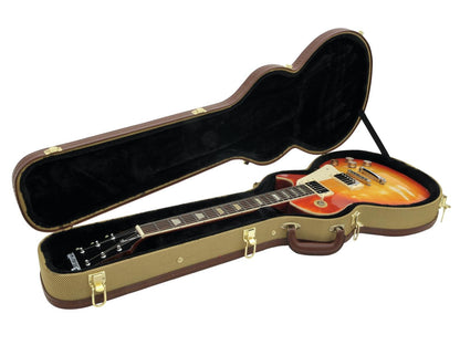 DIMAVERY Form-Case E-Gitarre LP tweed