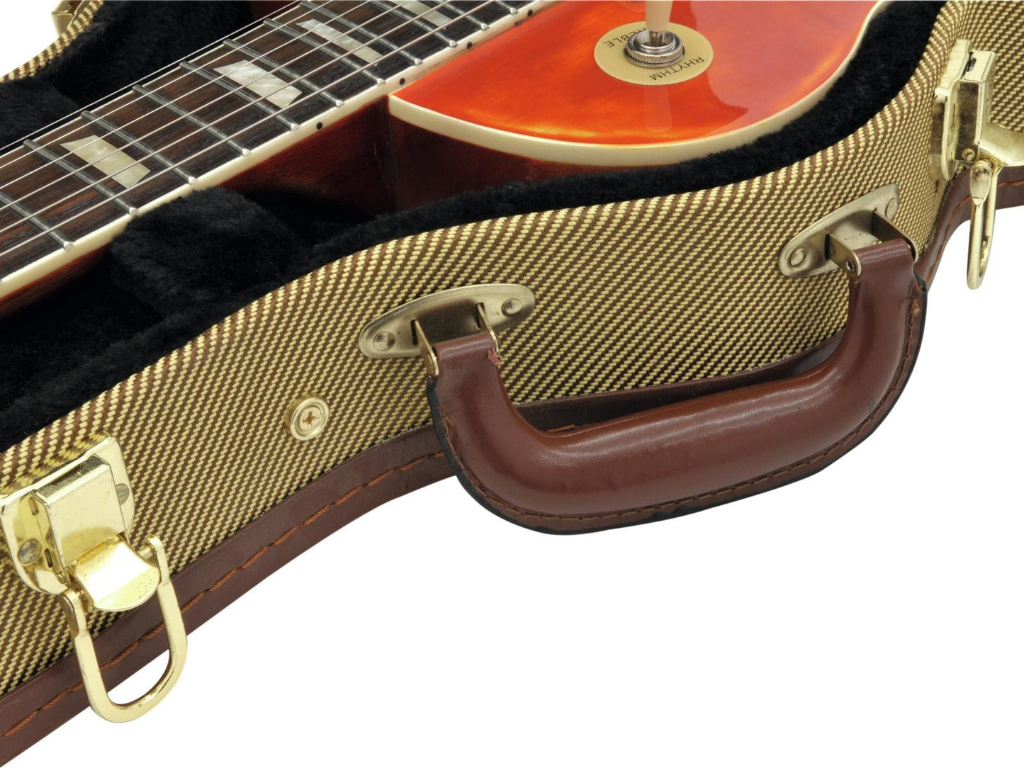 DIMAVERY Form-Case E-Gitarre LP tweed