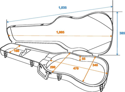 DIMAVERY ABS-Case für E-Gitarre