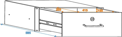 OMNITRONIC Rackschublade mit Schloss 4HE
