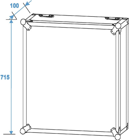 ROADINGER Rack Profi 15HE 45cm mit Rollen