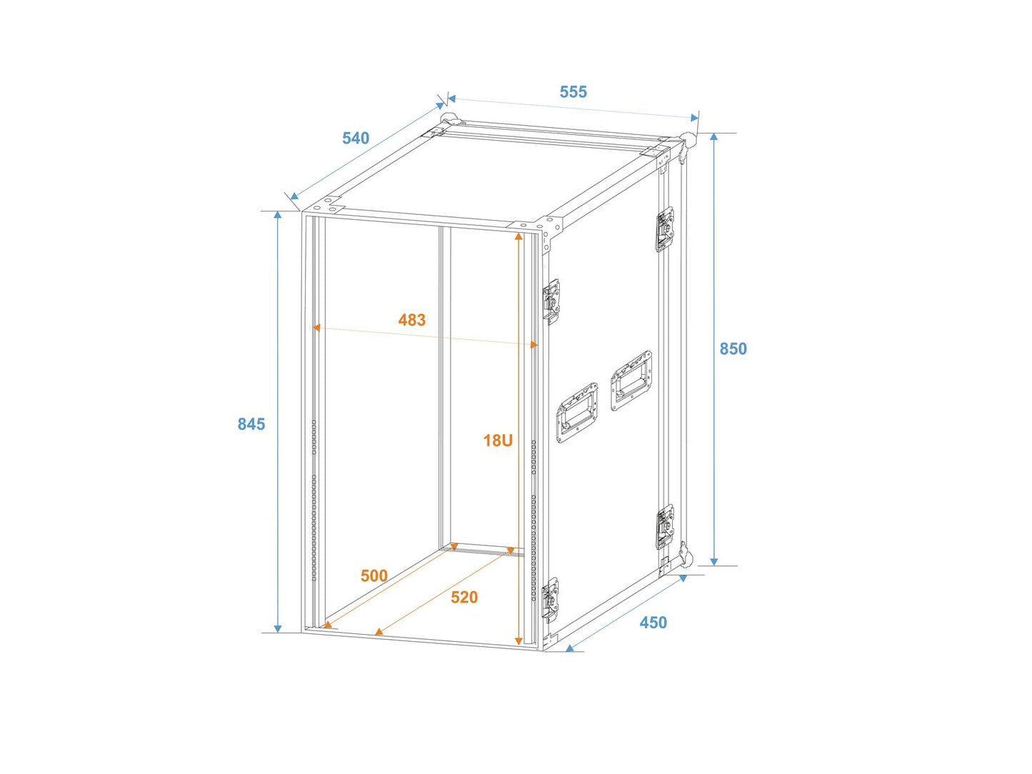 ROADINGER Rack Profi 18HE 45cm