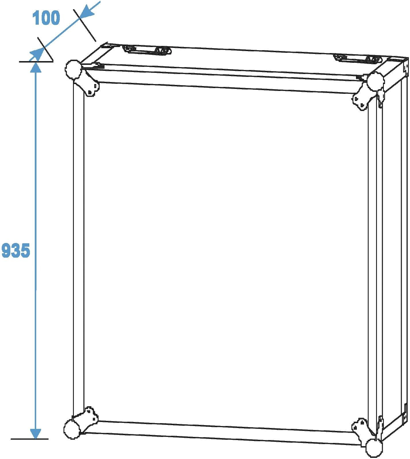 ROADINGER Rack Profi 20HE 45cm mit Rollen