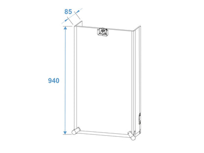 ROADINGER Spezial-Kombi-Case Profi 17HE mit Rollen