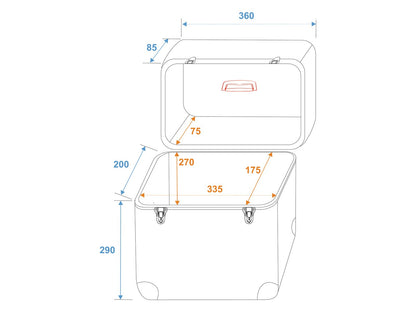 ROADINGER Platten-Case ALU Battle/Booking abger.