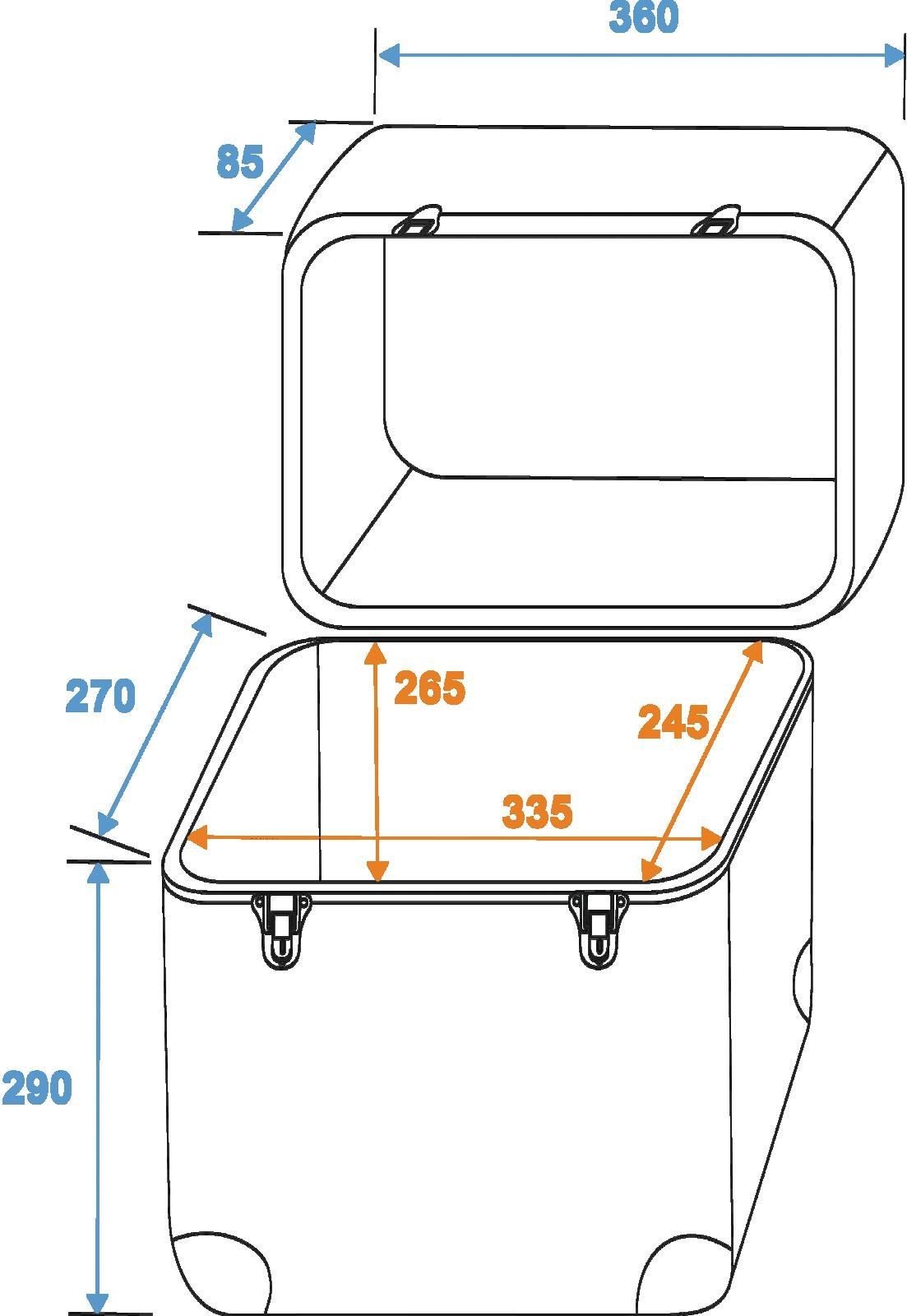 ROADINGER Platten-Case ALU Maxi-Booking abgerundet