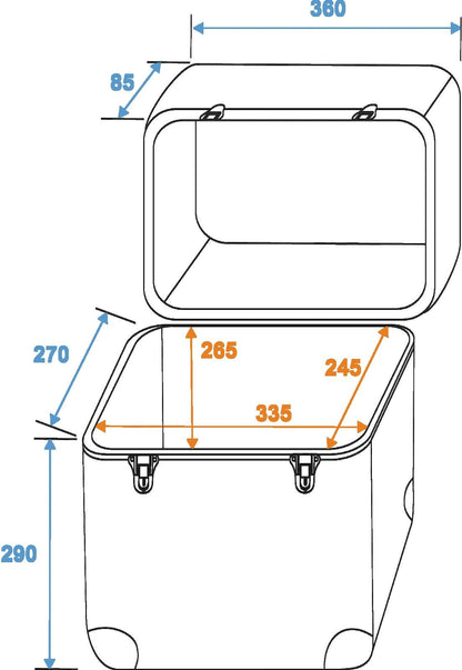 ROADINGER Platten-Case ALU Maxi-Booking abgerundet