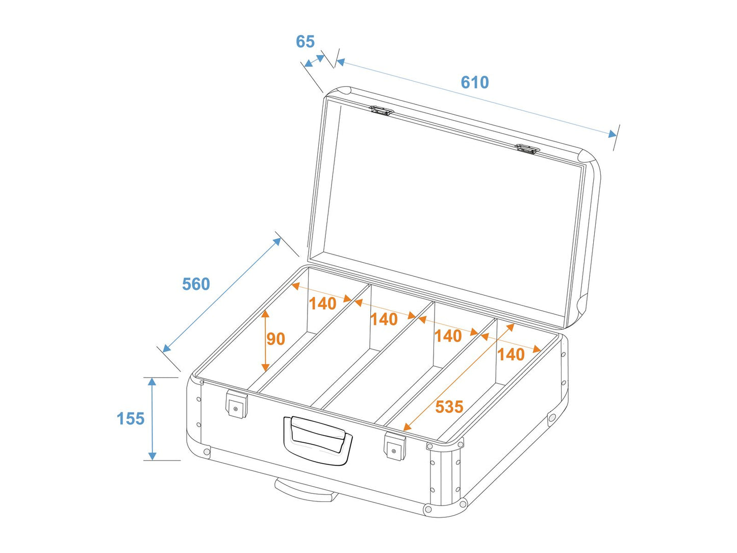 ROADINGER CD-Case schwarz 200 CDs mit Trolley